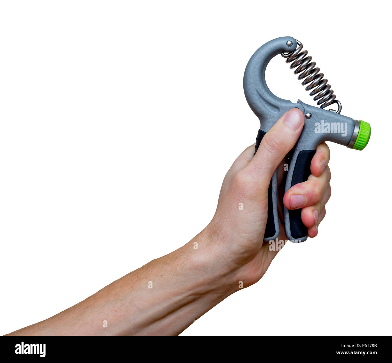 Man s hand with hand expander hand gripper Hand grip strengthening tool. Expander with spring. Training with an expander makes your hands stronger Stock Photo Alamy