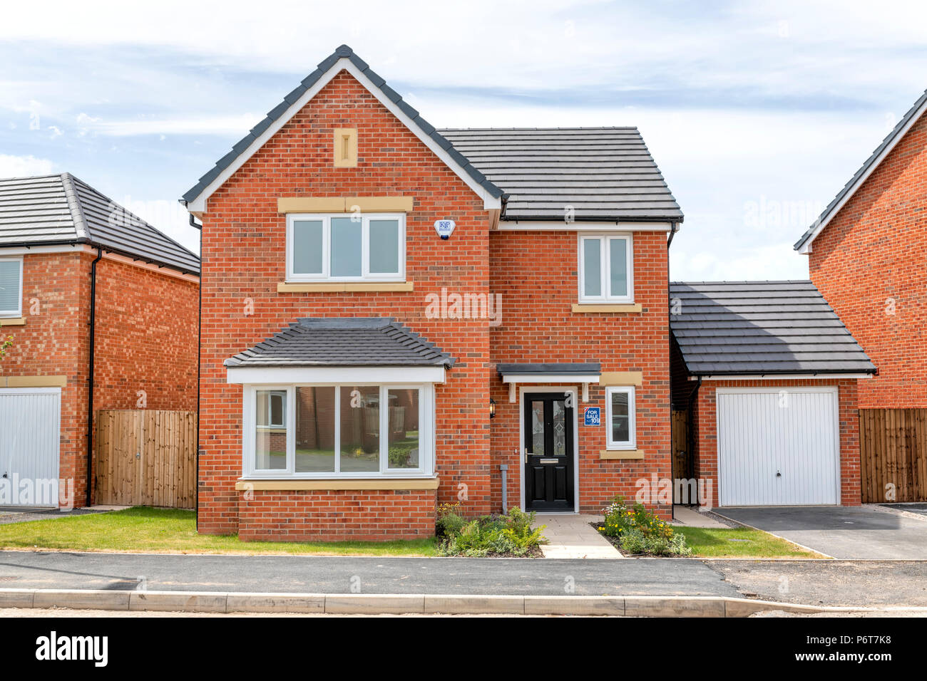 Newly constructed detached house Stock Photo