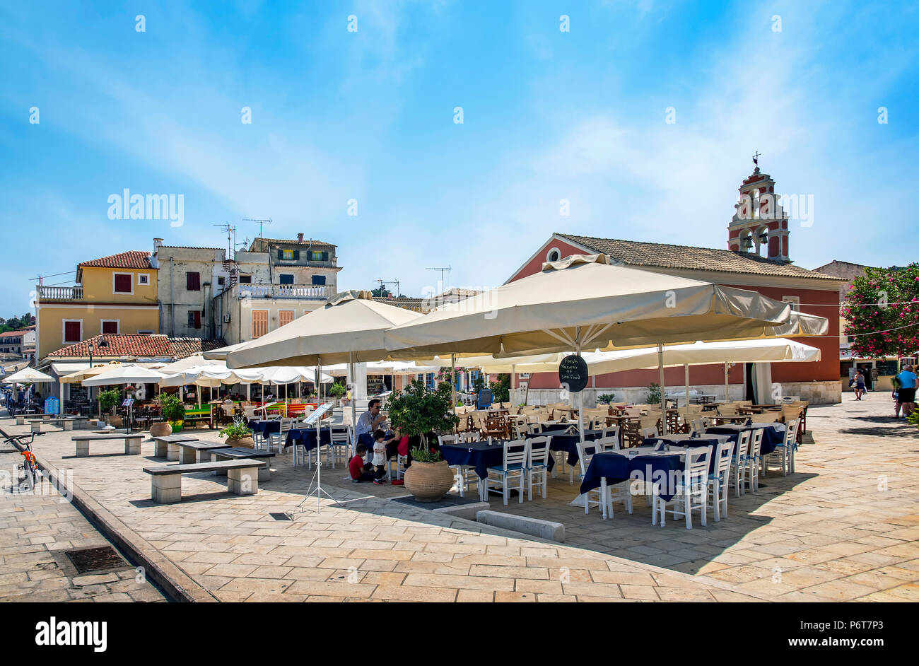 Restaurant in Gaios, Paxos Stock Photo - Alamy