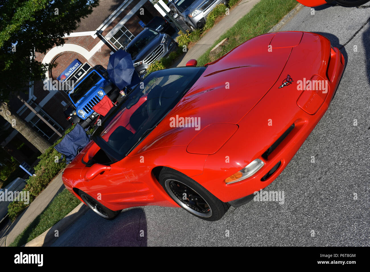 A Red C5 Chevrolet Corvette. Stock Photo