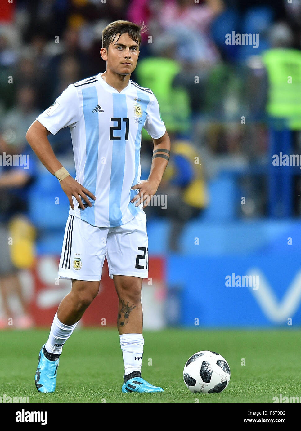 NIZHNIY NOVGOROD, RUSSIA - JUNE 21: Paulo Dybala of Argentina looks on during the 2018 FIFA World Cup Russia group D match between Argentina and Croatia at Nizhniy Novgorod Stadium on June 21, 2018 in Nizhniy Novgorod, Russia. (Photo by Lukasz Laskowski/PressFocus/MB Media) Stock Photo