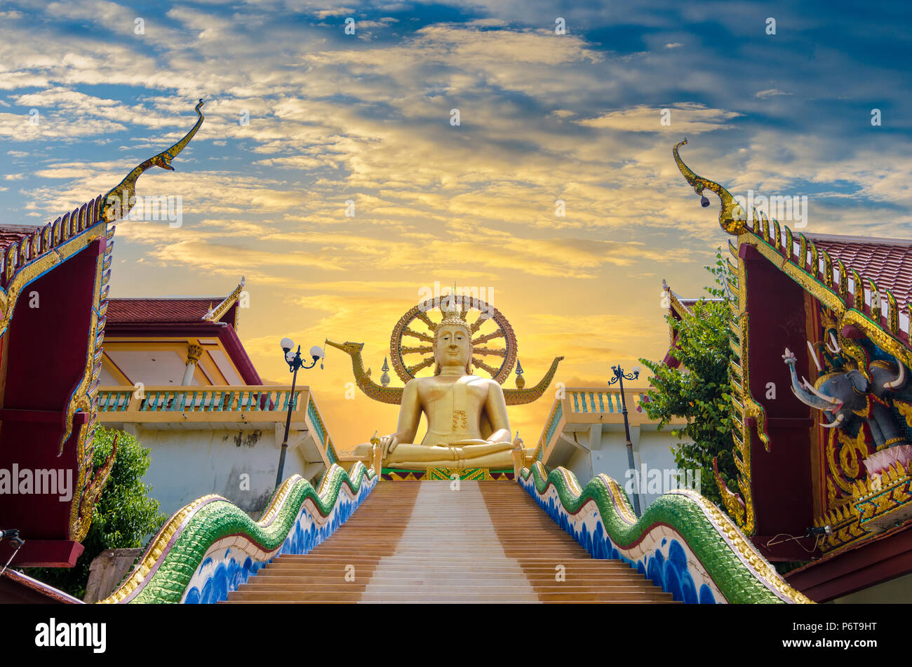 Wat Phra Yai Koh Samui Surat Thani Thailand Stock Photo