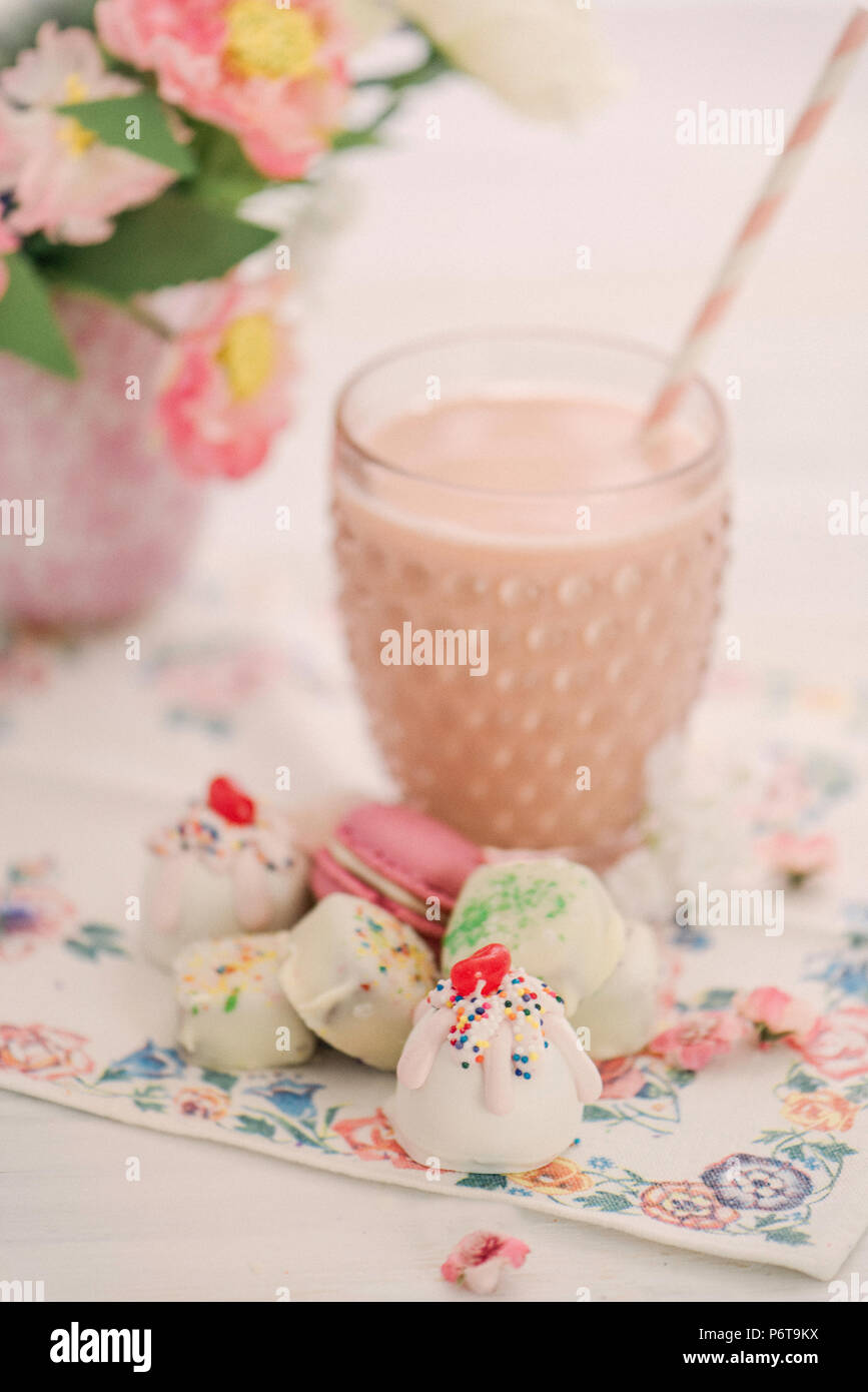 strawberry milk Stock Photo