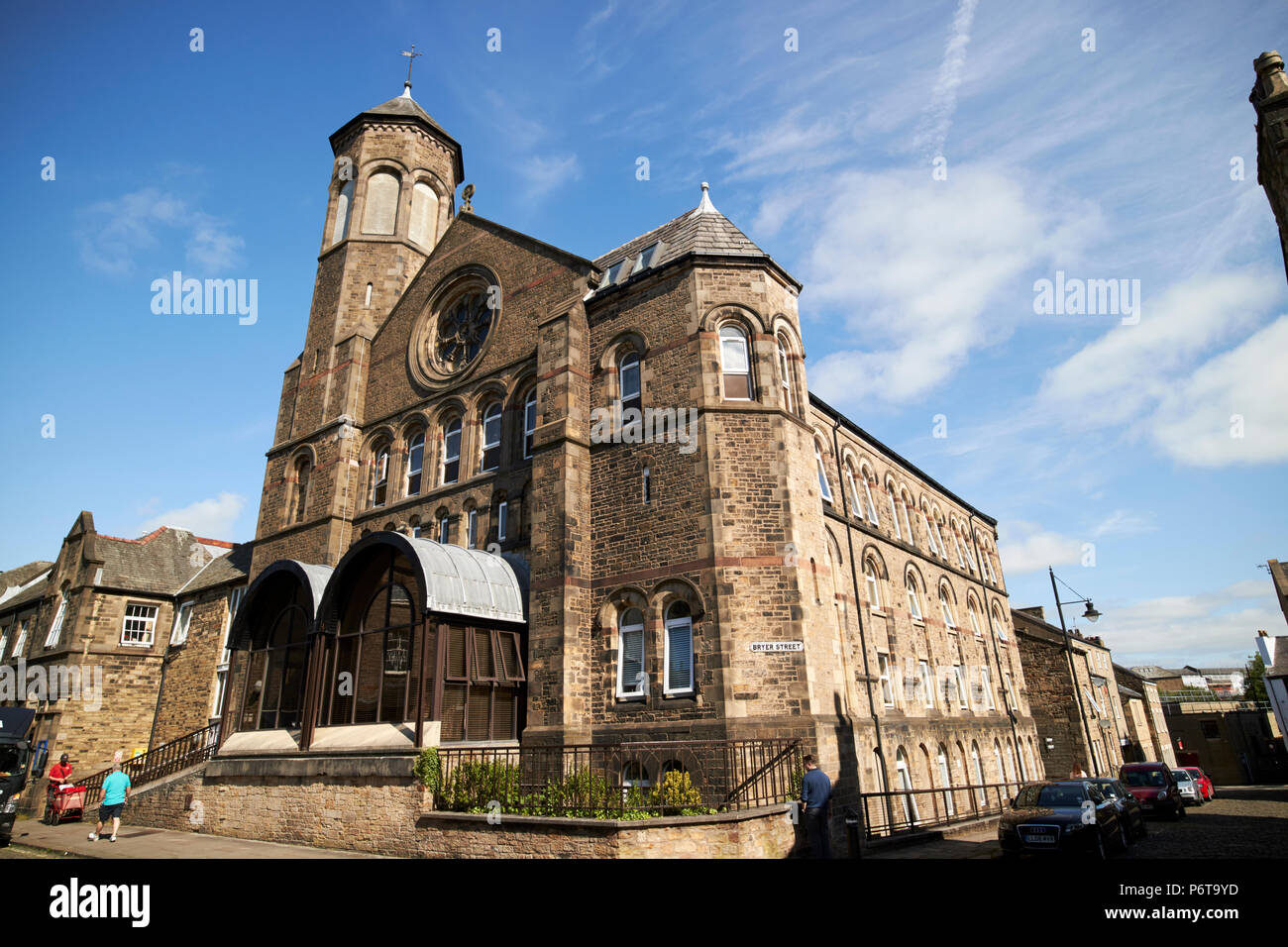 Wesley house social housing in the former lancaster methodist church building lancaster england uk Stock Photo
