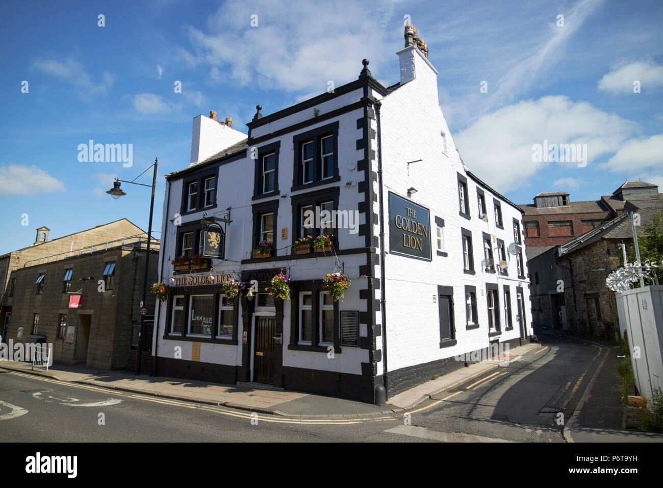 The golden lion historic pub england uk Stock Photo