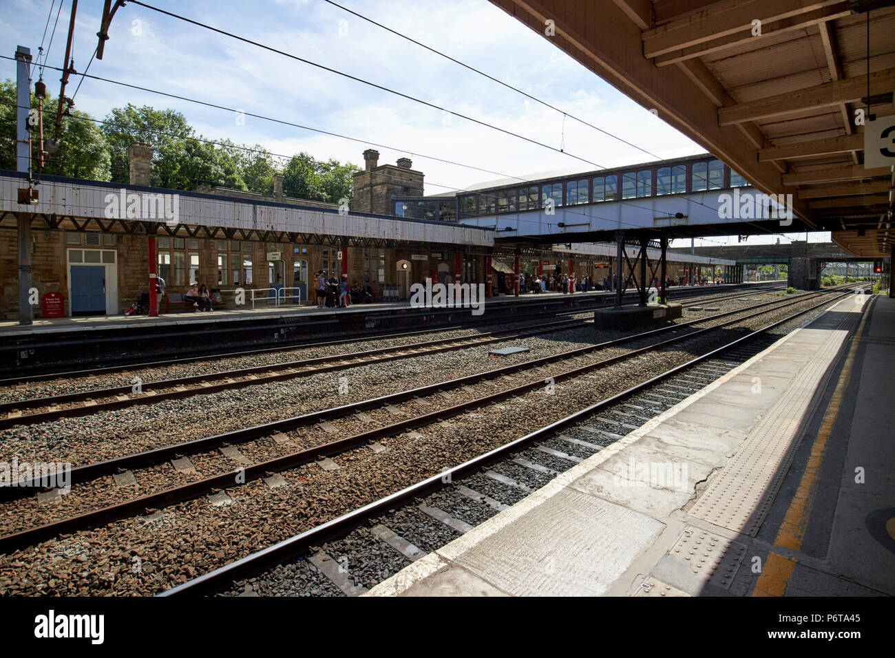 Lancaster railway station england uk Stock Photo