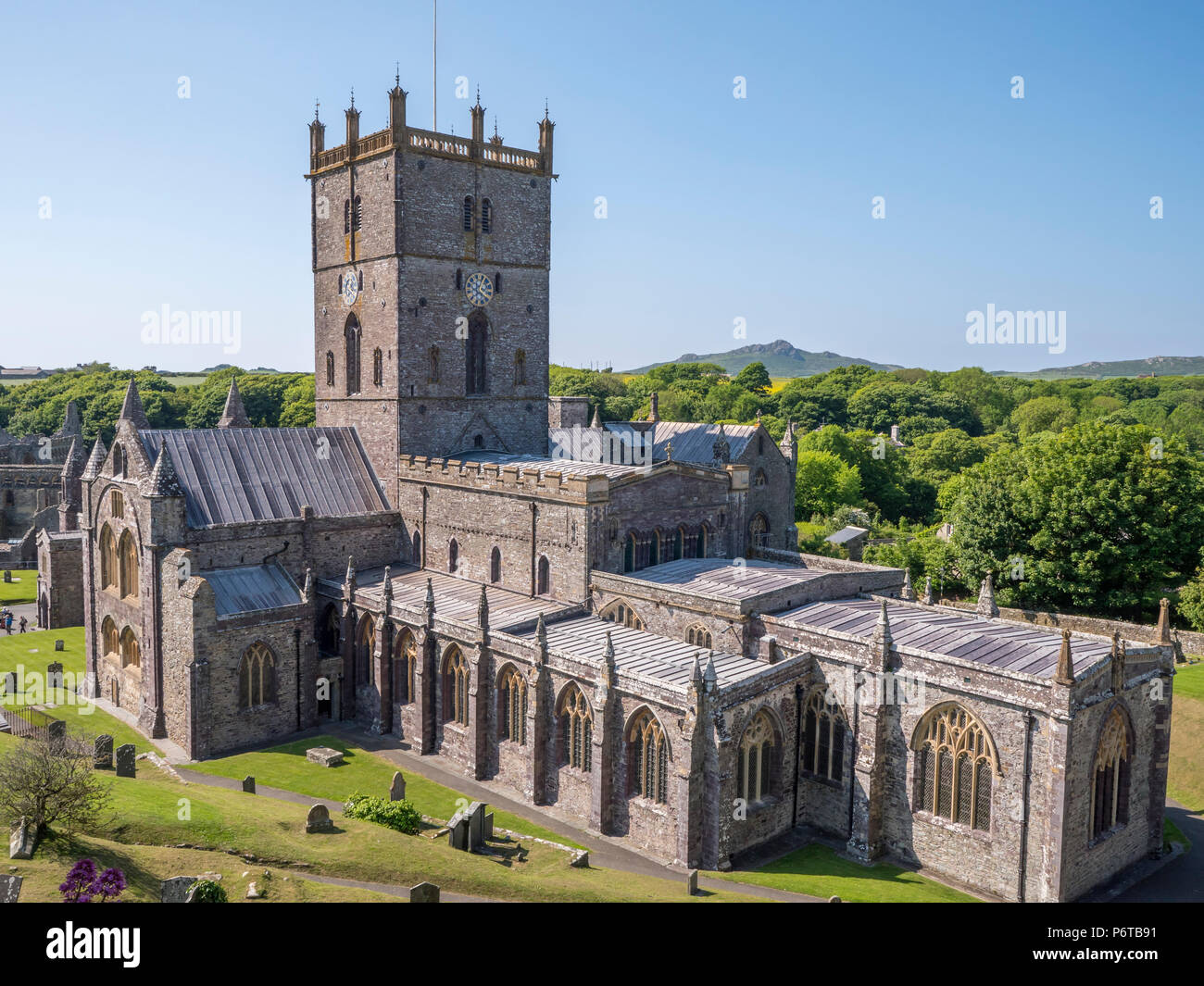 St Davids Cathedral St Davids Haverfordwest Pembrokeshire Wales Stock Photo