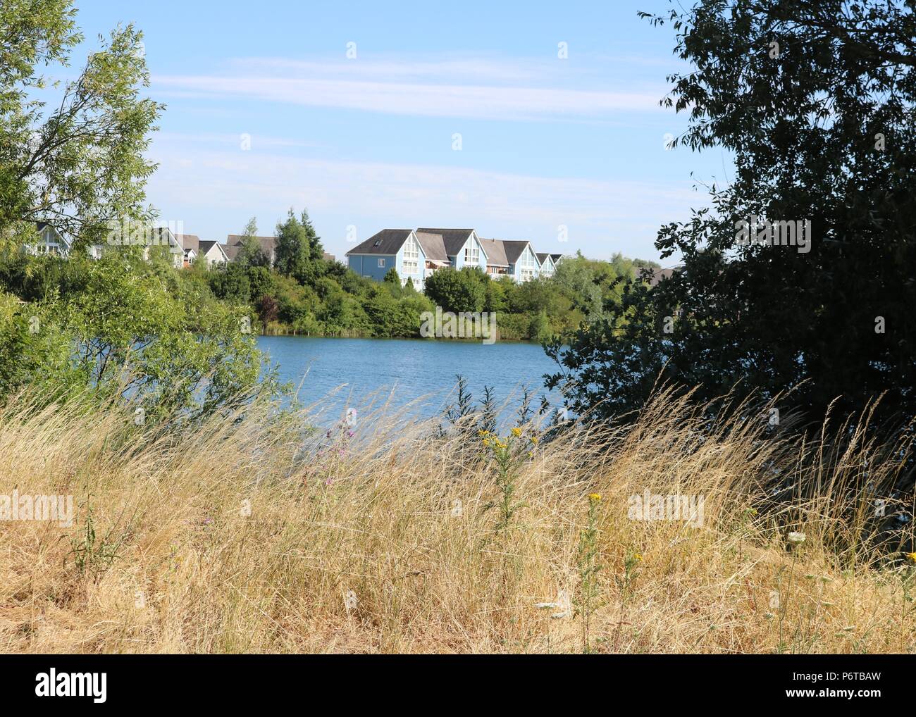 Houses Waterside , Leybourne Lakes , Kent Stock Photo Alamy