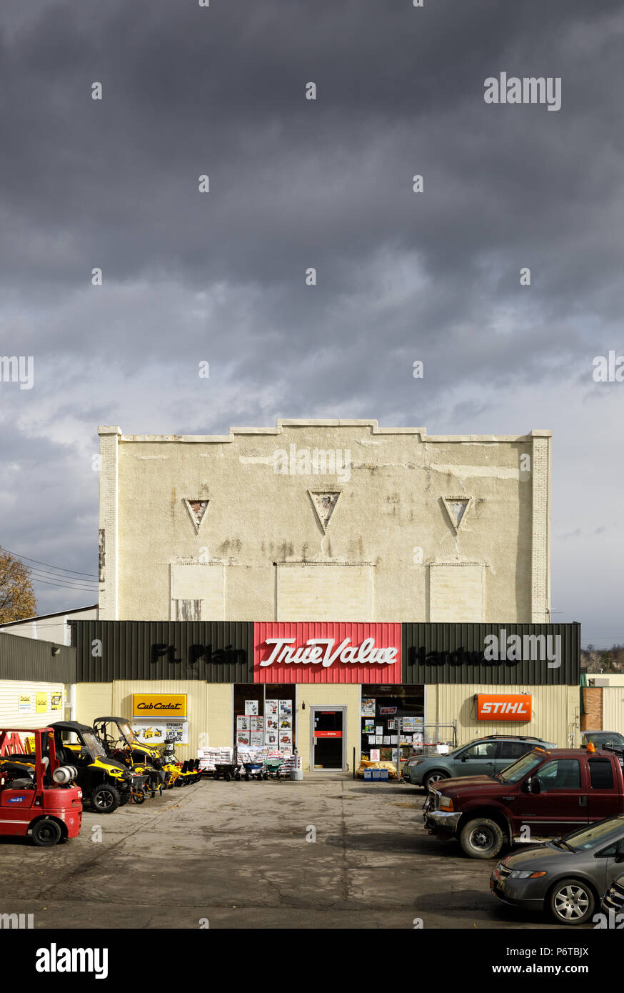 Fort Plain, New York State, USA: A True Value hardware store. Stock Photo