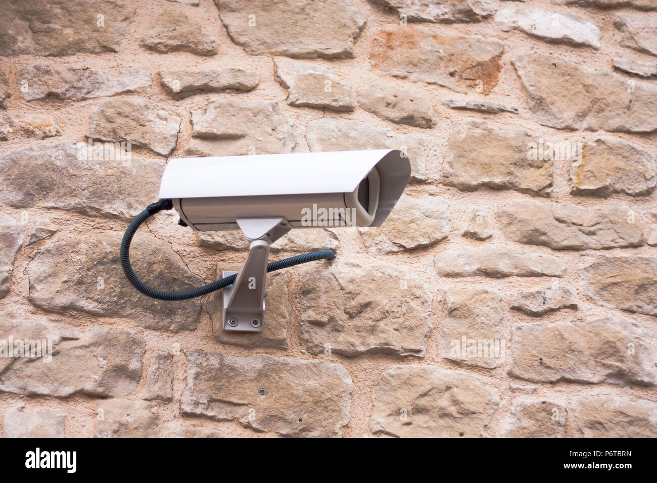 CCTV camera. Security camera on the wall. Private property protection