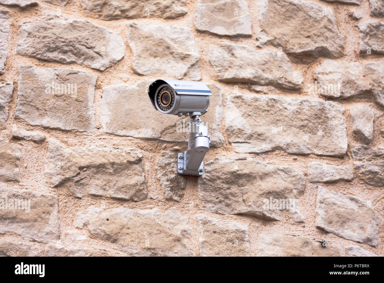 CCTV camera. Security camera on the wall. Private property protection
