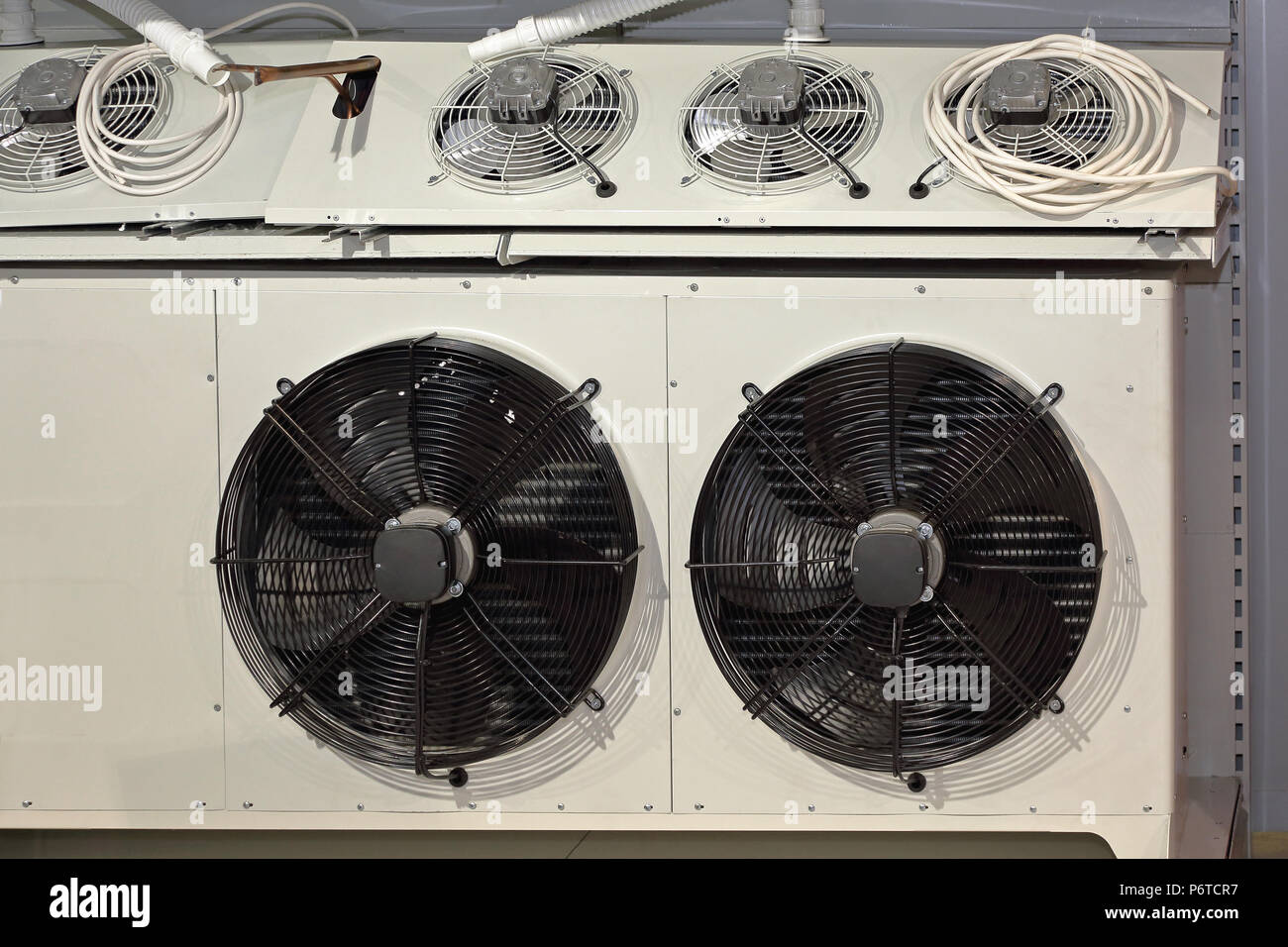 Industrial fans and blowers for big air conditioner unit Stock Photo