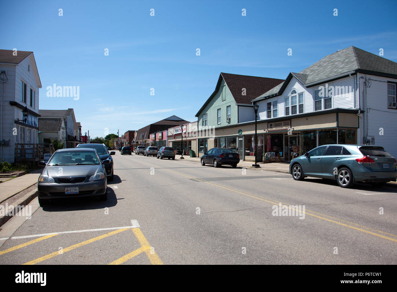 June 4, 2018 Middleton, Nova Scotia The downtown area of the quaint