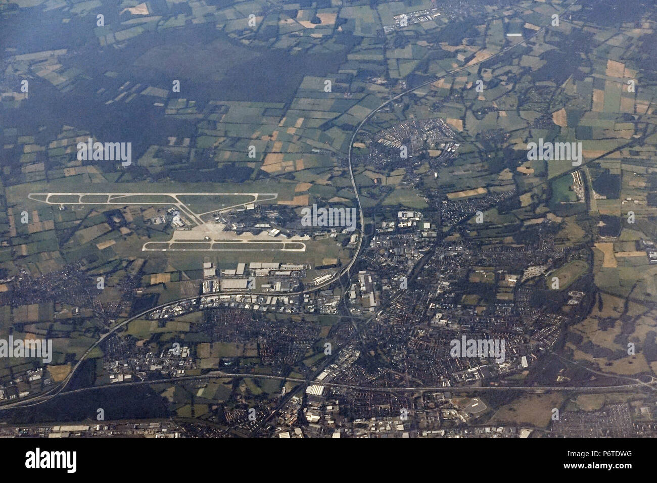 Hannover, aerial photo of Hannover-Langenhagen Stock Photo