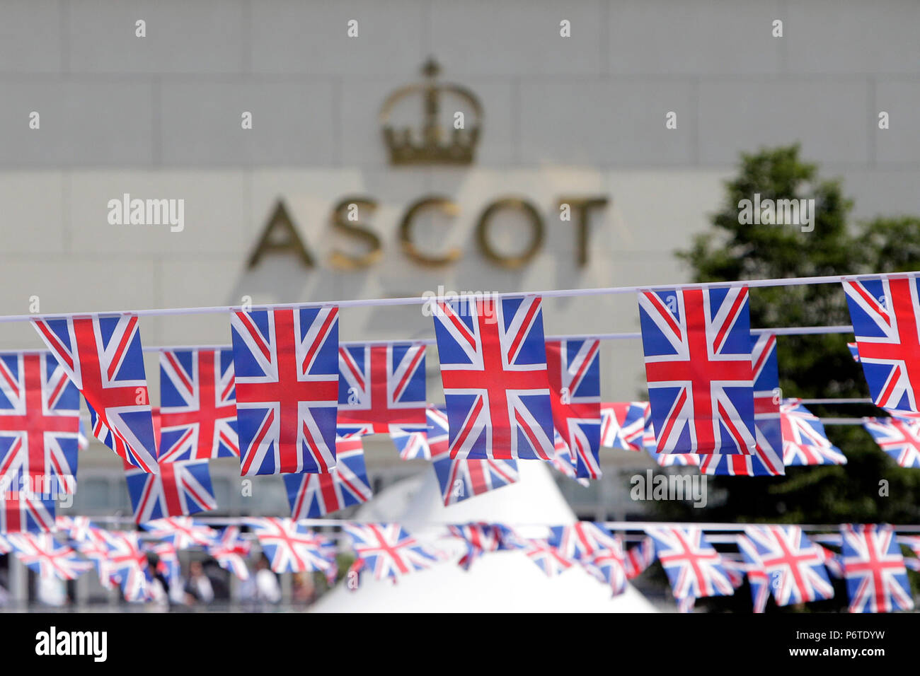 Royal Ascot, National flags Stock Photo