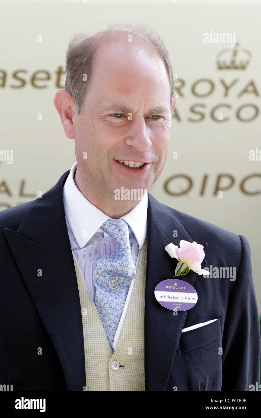 Royal Ascot, HRH Prince Edward, Earl of Wessex Stock Photo