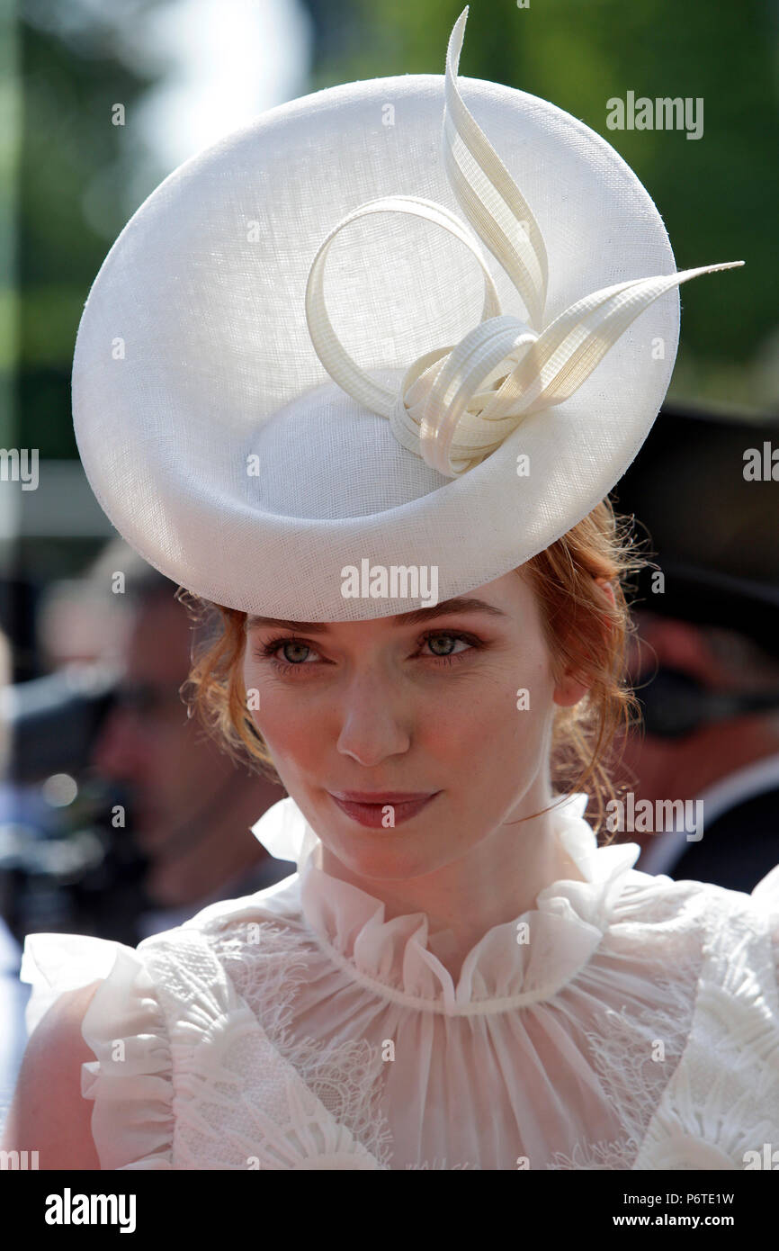 Royal Ascot, Portrait of actress Eleanor Tomlinson Stock Photo