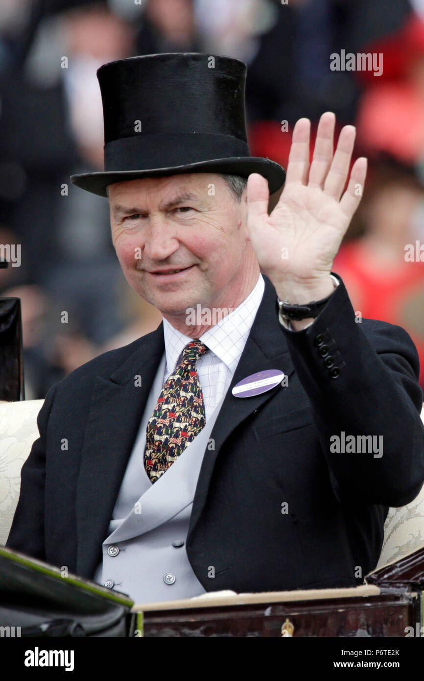 Royal Ascot, Portrait of Sir Tim Laurence Stock Photo