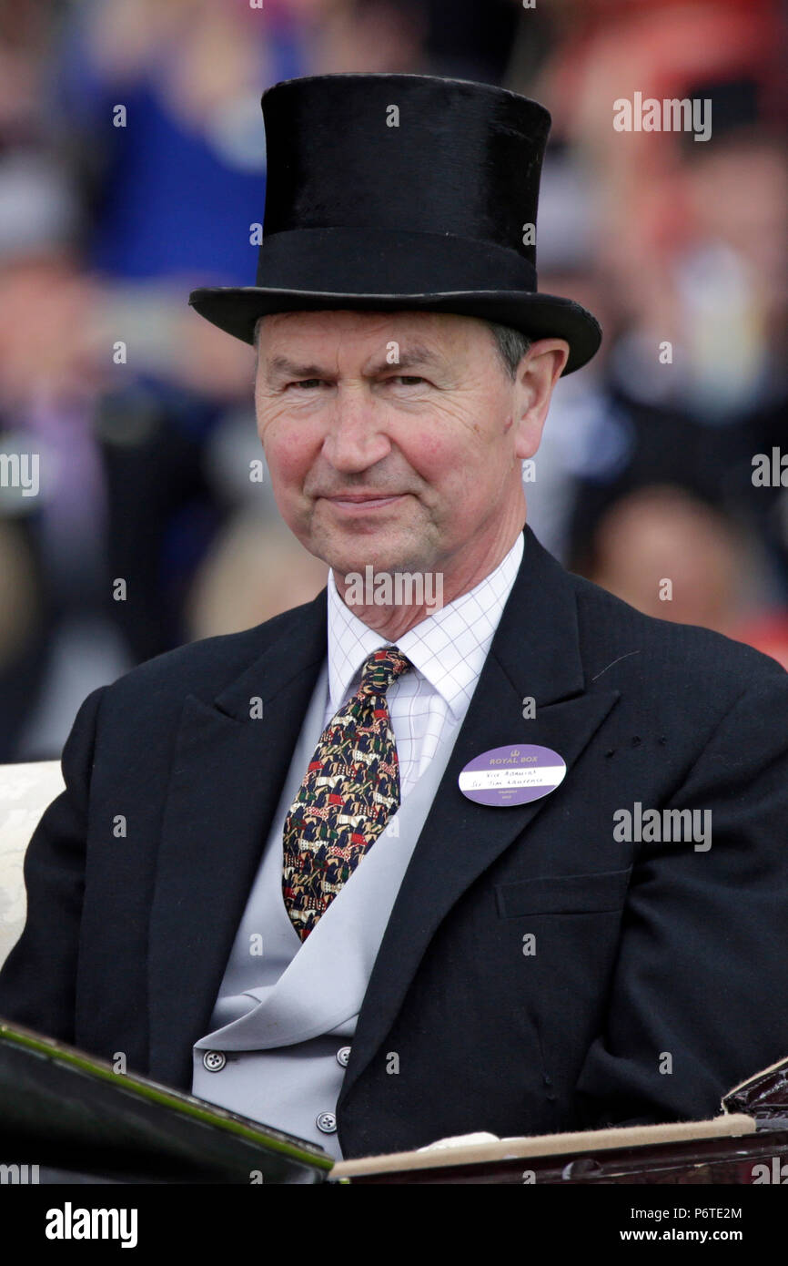 Royal Ascot, Portrait of Sir Tim Laurence Stock Photo