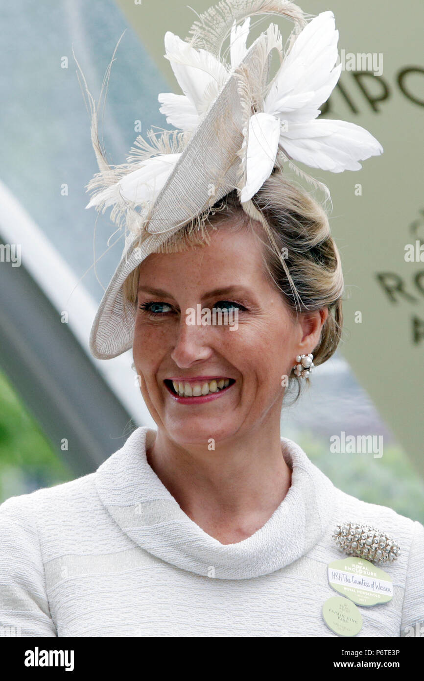Royal Ascot, Portrait of HRH Sophie, Countess of Wessex Stock Photo