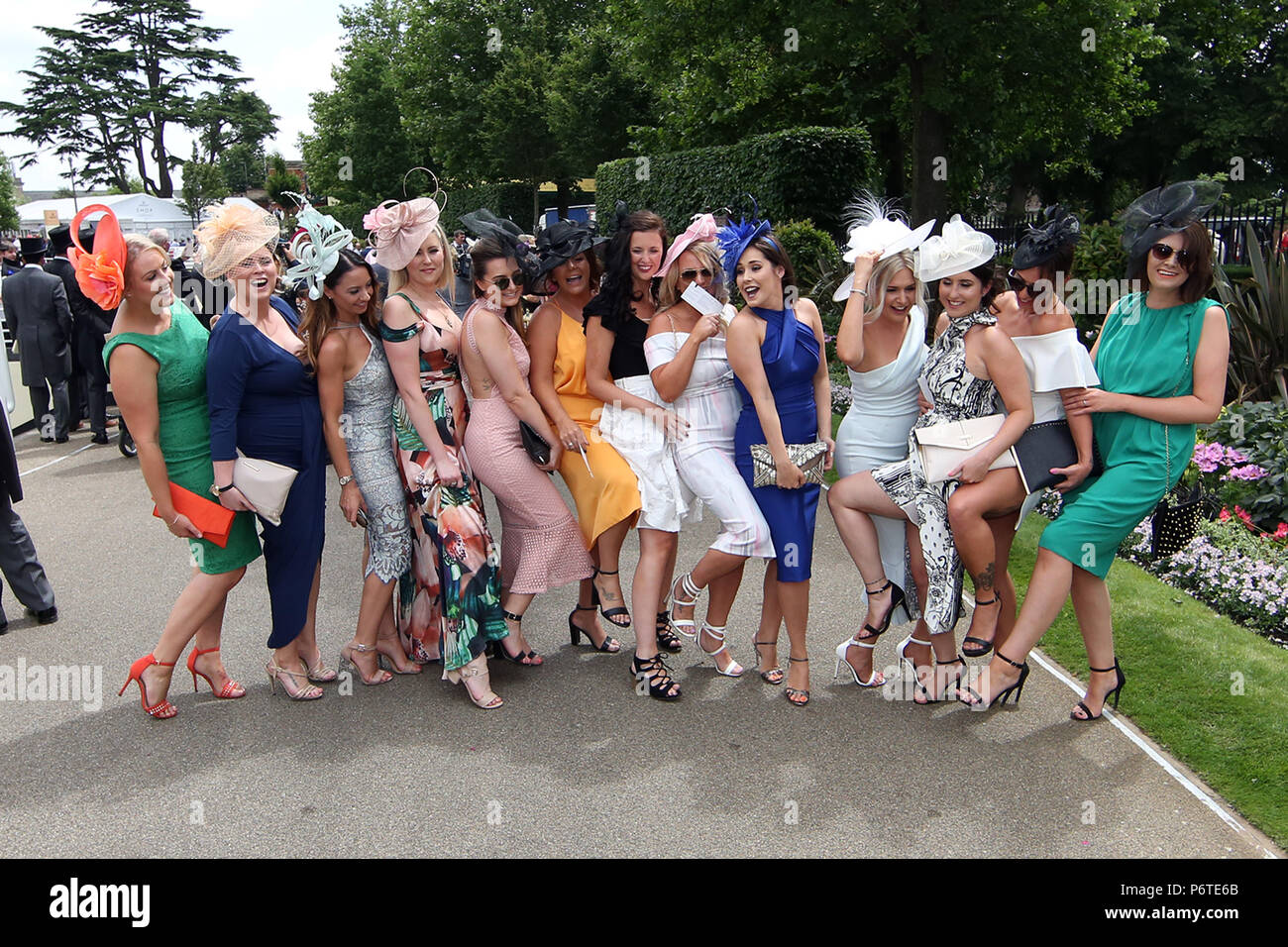 Royal Ascot, Fashion on Ladies Day, at the racecourse Stock Photo