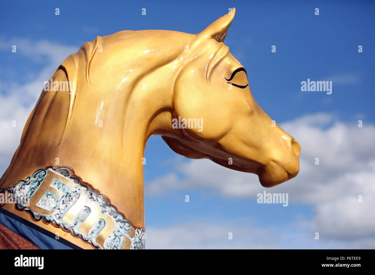 Hamburg, horse statue Stock Photo