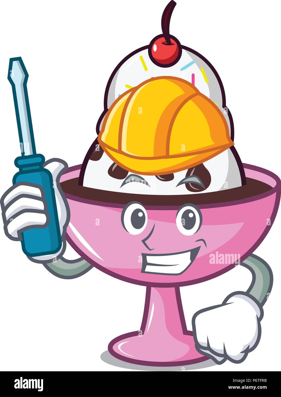 Automotive ice cream sundae mascot cartoon Stock Vector Image & Art - Alamy