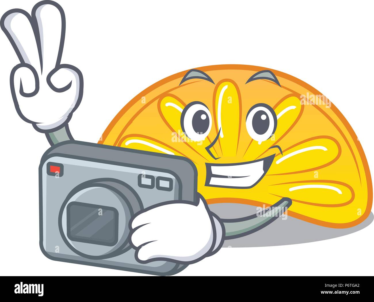 Photographer orange jelly candy mascot cartoon Stock Vector Image & Art