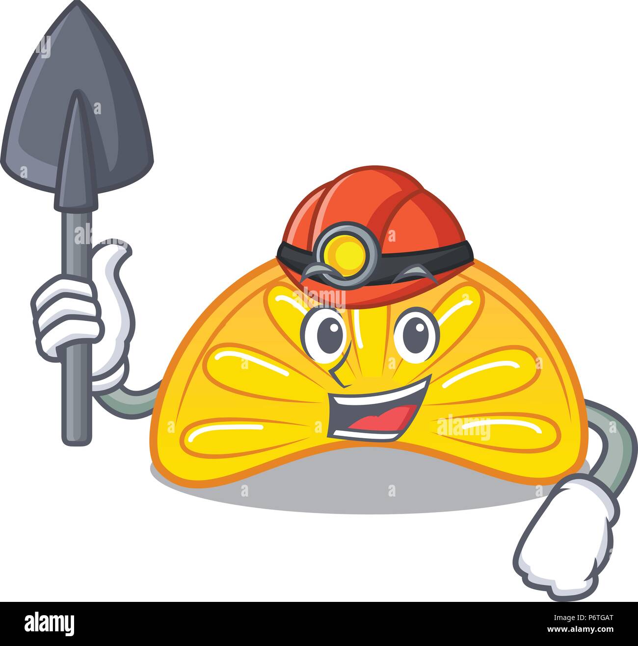 Miner orange jelly candy mascot cartoon Stock Vector Image & Art Alamy