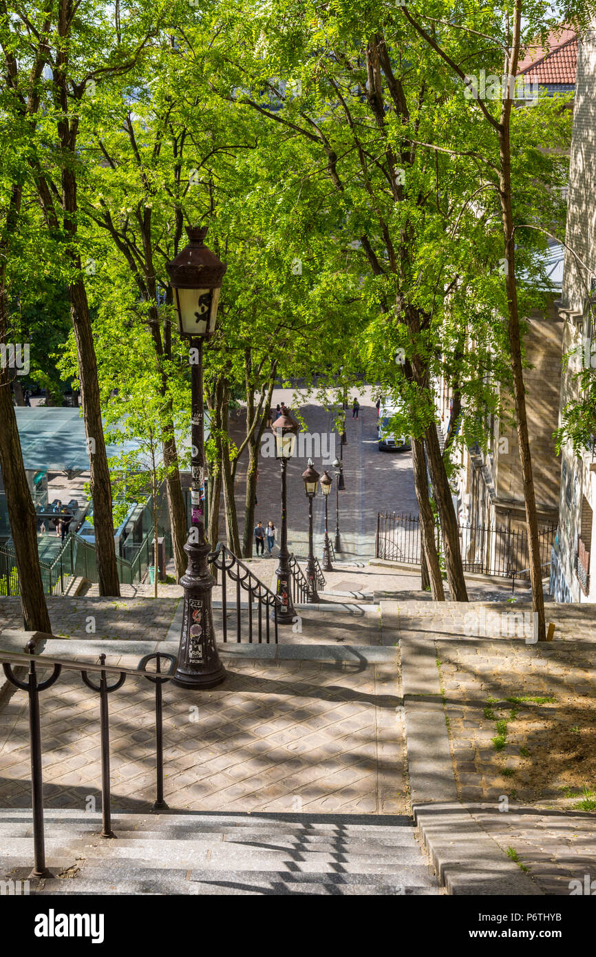 Steps up to Montmartre, Paris, France Stock Photo Alamy