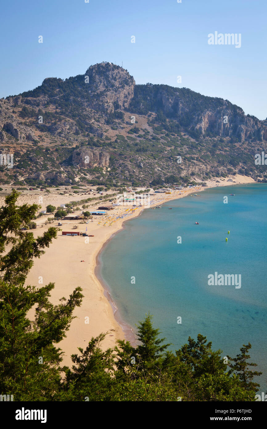 Tsampika Beach, Rhodes, Greece Stock Photo