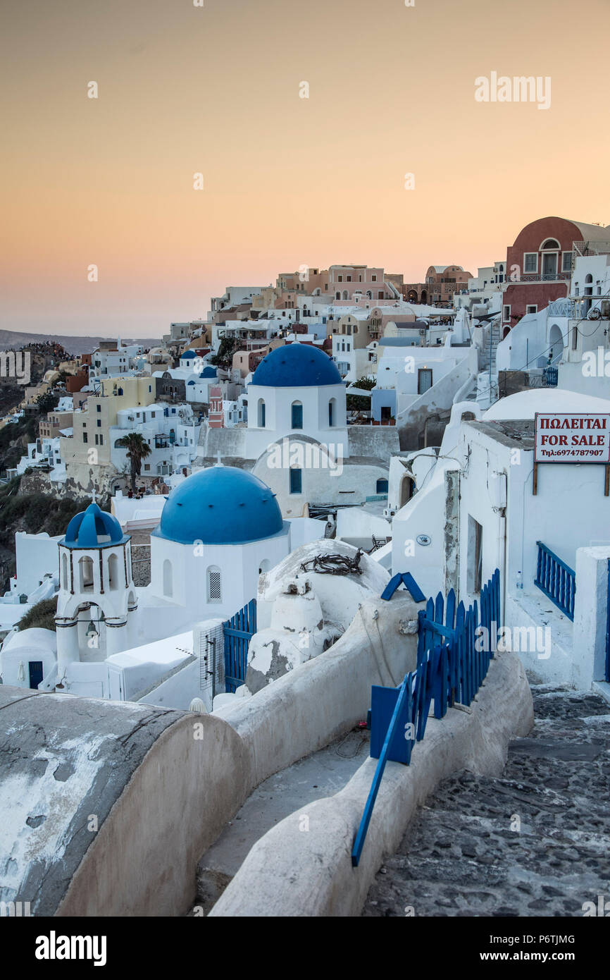 Oia, Santorini (Thira), Cyclades Islands, Greece Stock Photo