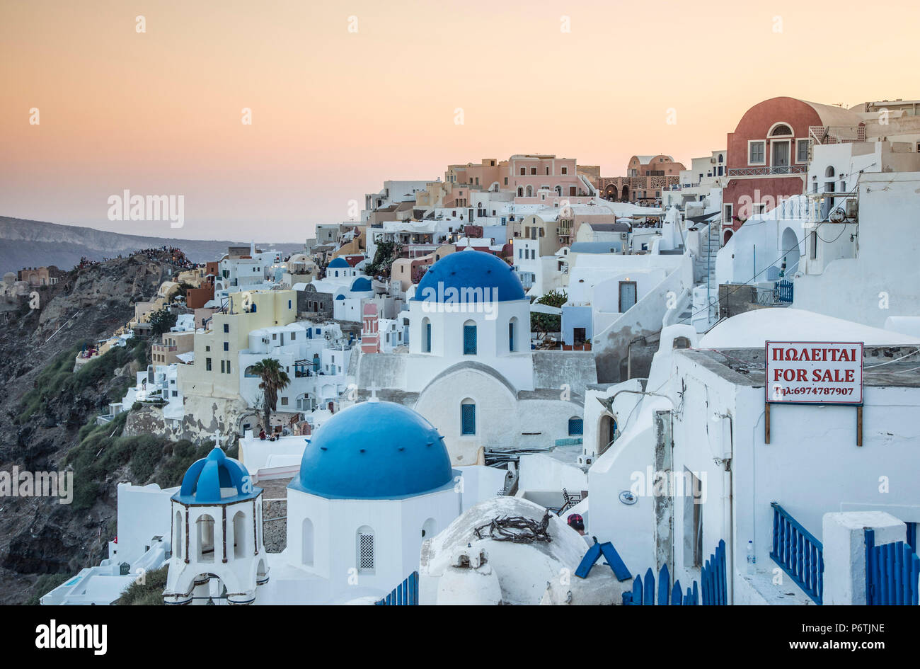 Oia, Santorini (Thira), Cyclades Islands, Greece Stock Photo