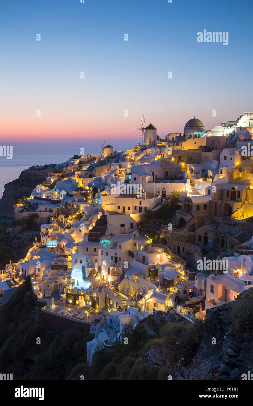 Oia, Santorini (Thira), Cyclades Islands, Greece Stock Photo