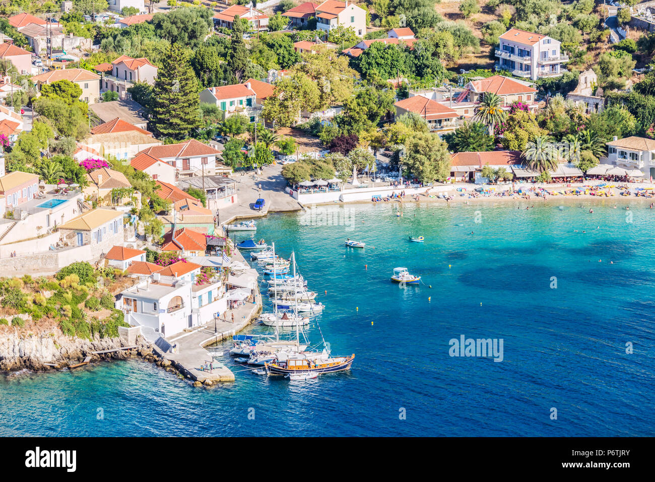 Assos, Kefalonia, Greek Islands, Greece Stock Photo