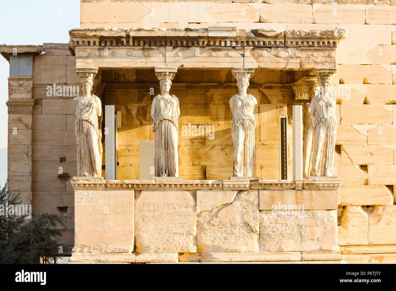 Temple on the Acropolis of Athens, Greece Stock Photo