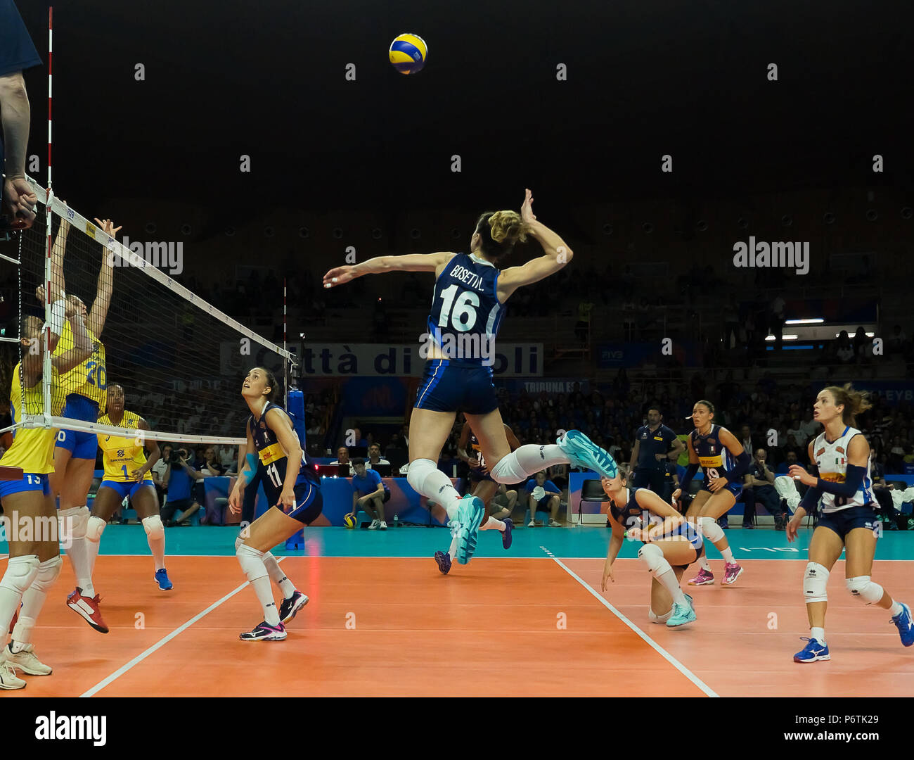 Italian National Volleyball Team  at Volleybal Nation League at Eboli ( Salerno ) Italy Stock Photo