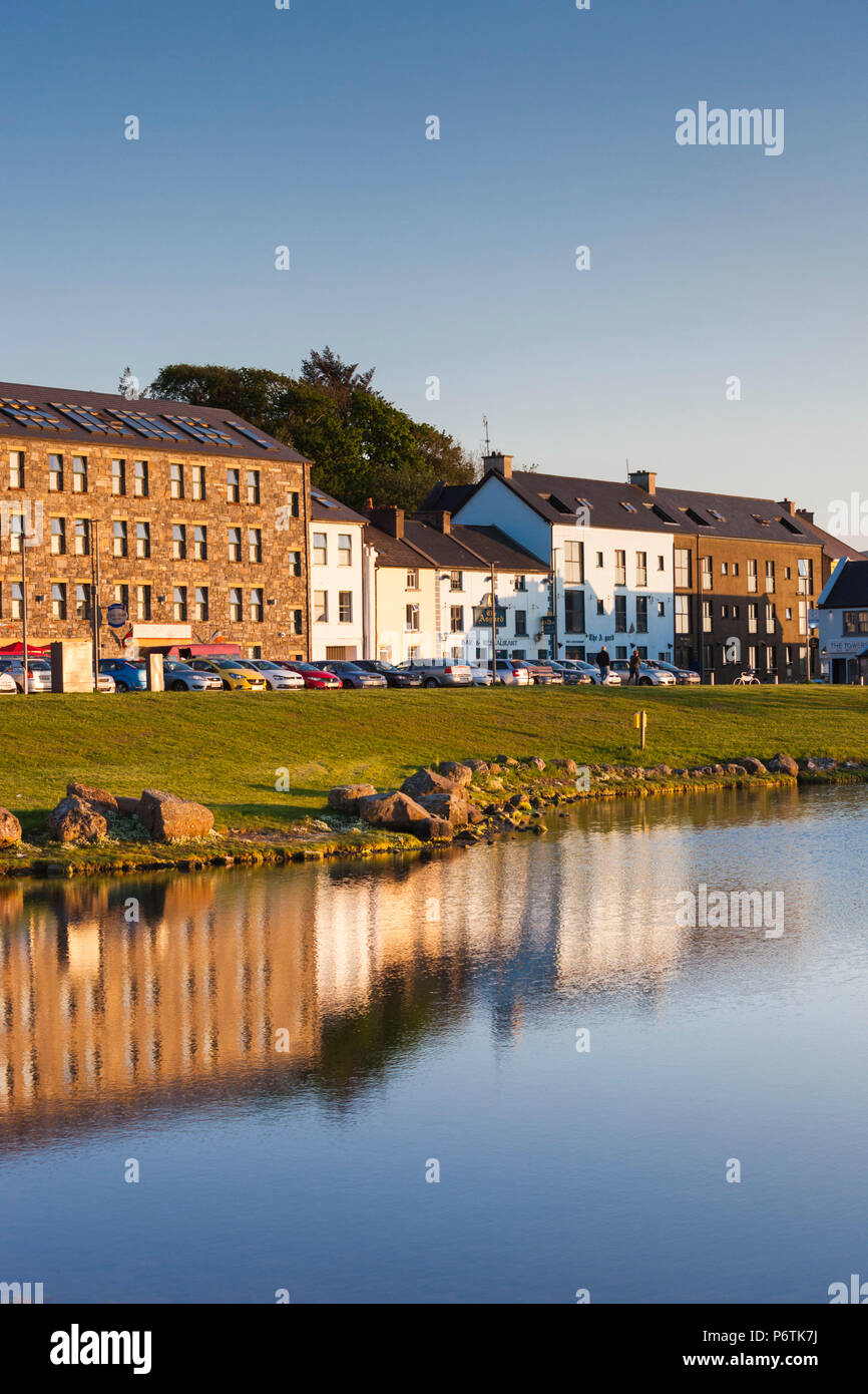 Ireland, County Mayo, Westport Quay, harborfront buildings Stock Photo