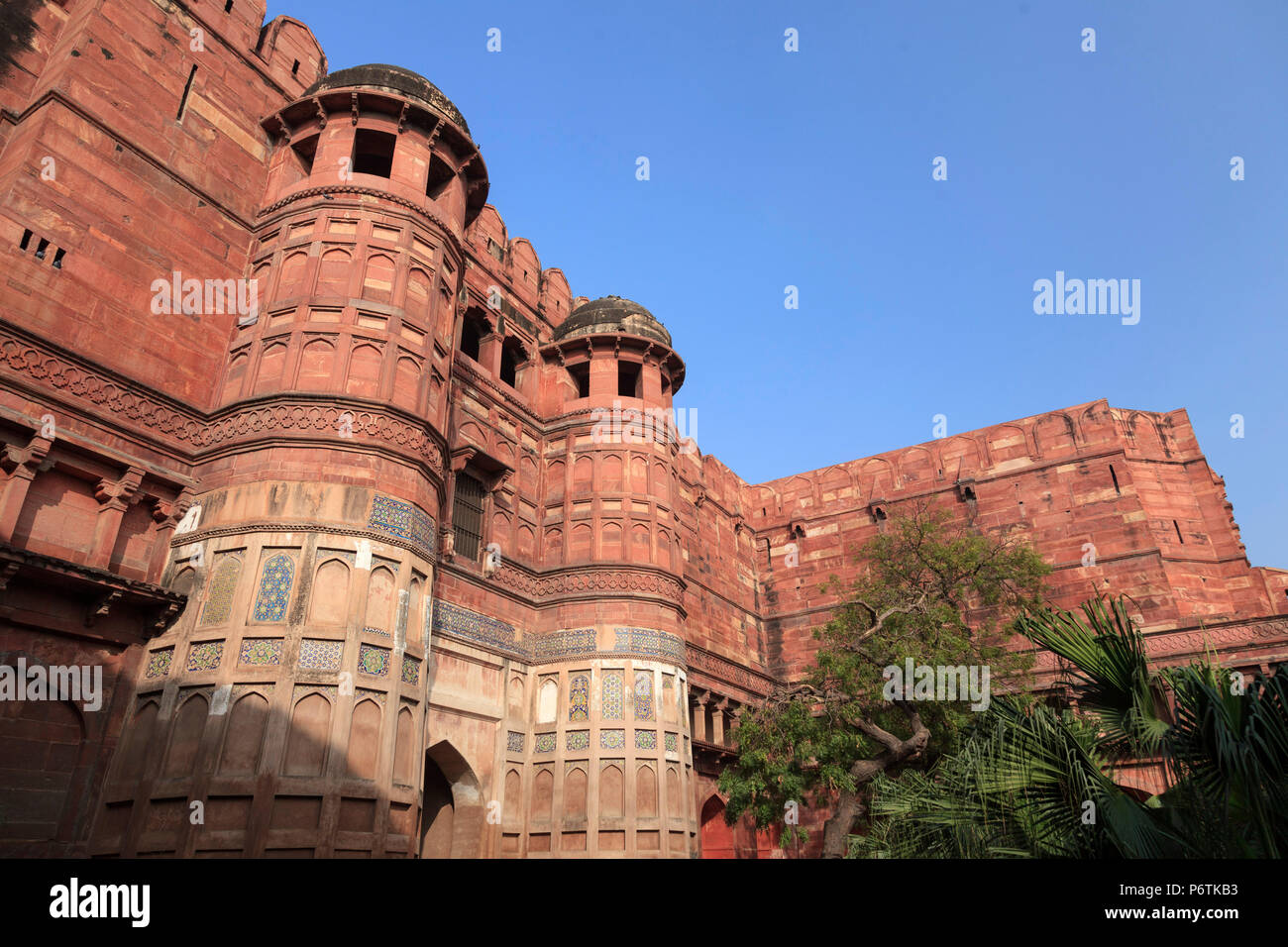 India, Uttar Pradesh, Agra, Agra Fort Stock Photo