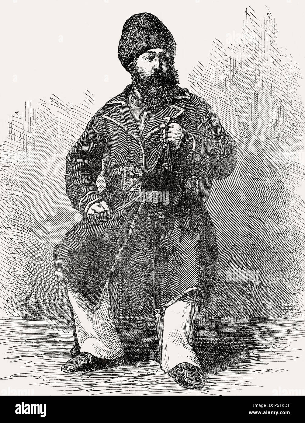 Sher Ali, 1825-1879, Amir of Afghanistan, From British Battles on Land and Sea, by James Grant Stock Photo