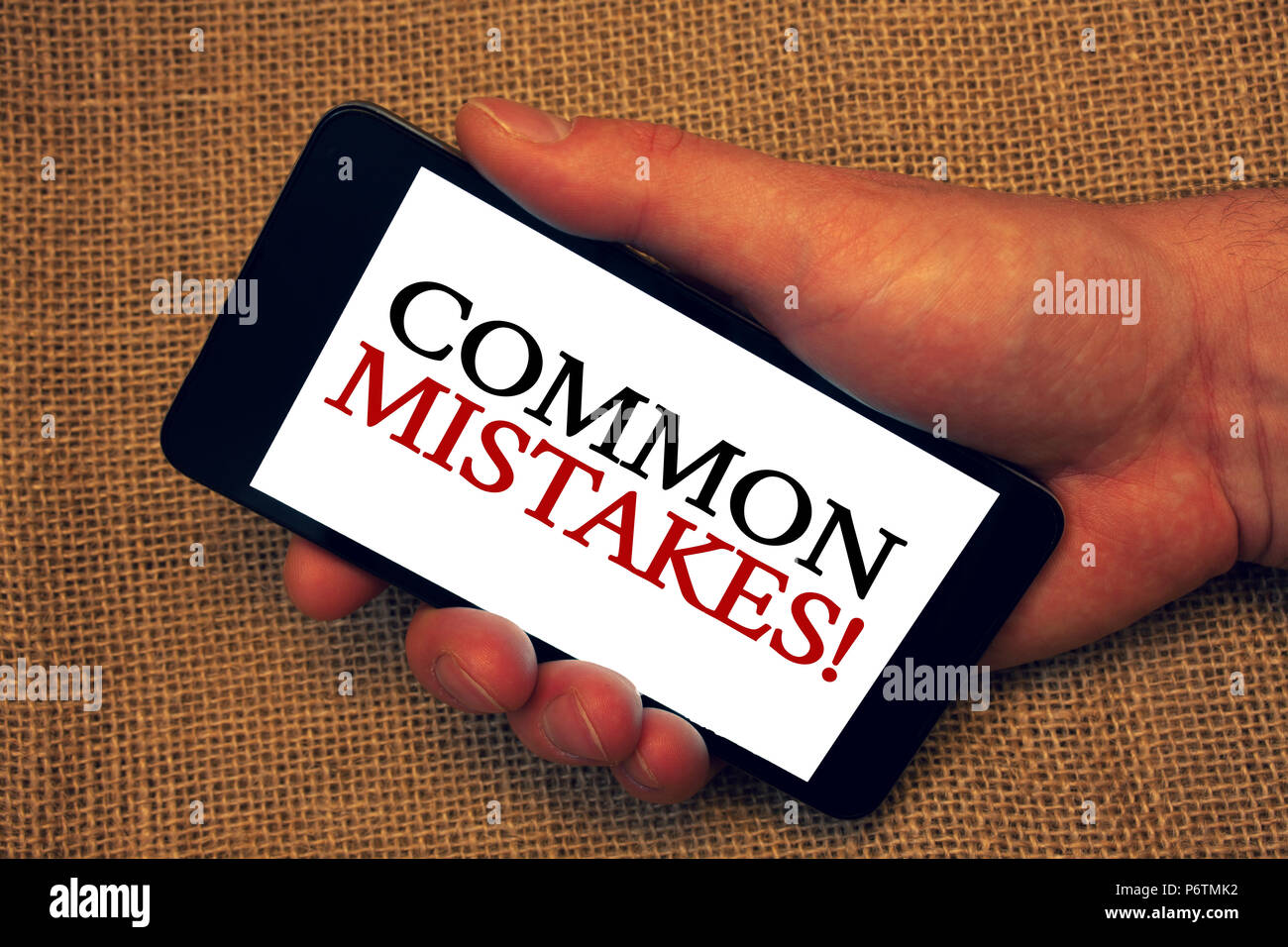 Catching Mistakes Word writing text Common Mistakes Motivational Call. Business concept ...