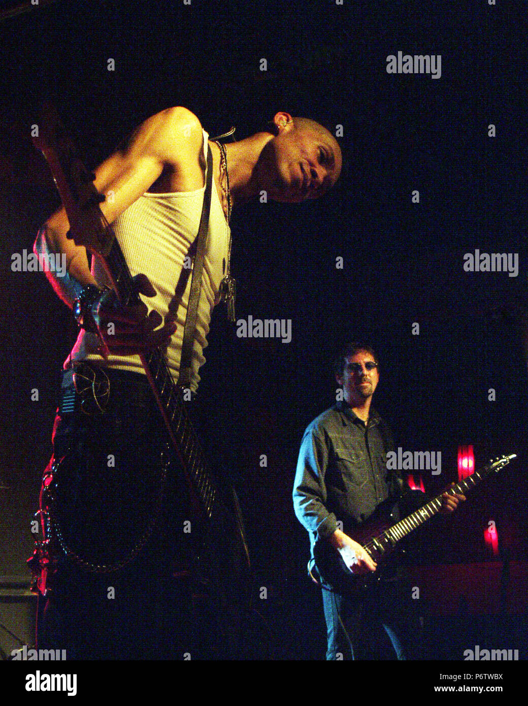 ATHENS, GA - January 31: Doug Pinnick and Ty Tabor of King's X perform at the 40 Watt Club in Athens, Georgia on January 31, 2002. CREDIT: Chris McKay / MediaPunch Stock Photo