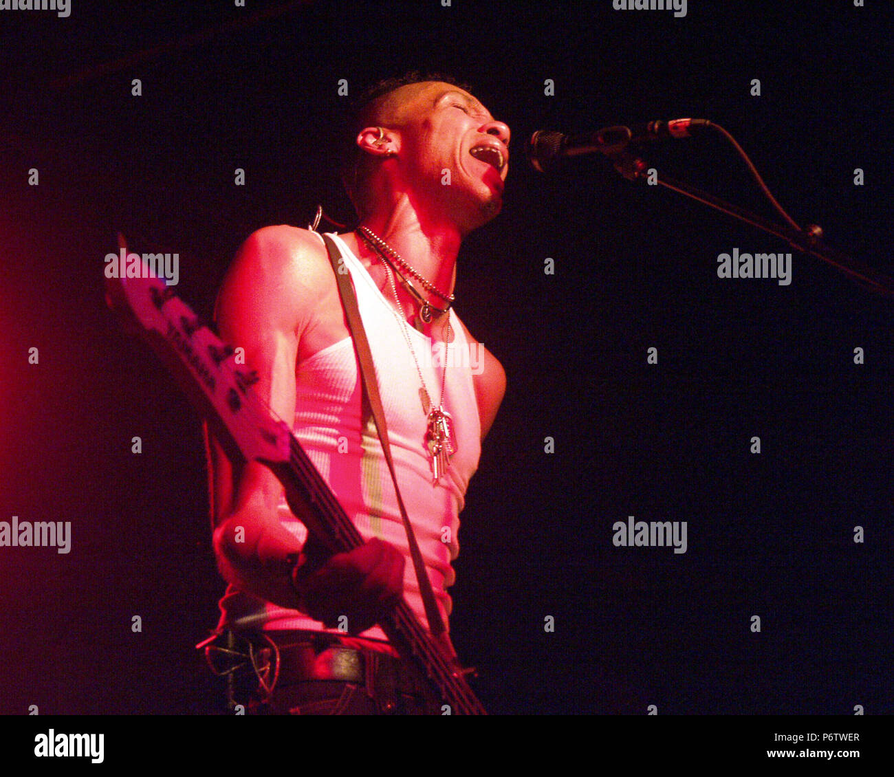 ATHENS, GA - January 31: Doug Pinnick of King's X performs at the 40 Watt Club in Athens, Georgia on January 31, 2002. CREDIT: Chris McKay / MediaPunch Stock Photo