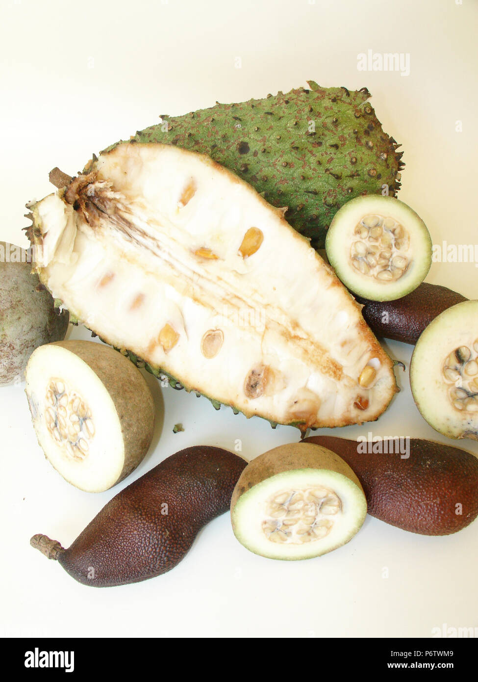 Guanabana (soursop), jenipapo, jatoba, São Paulo, Brazil Stock Photo