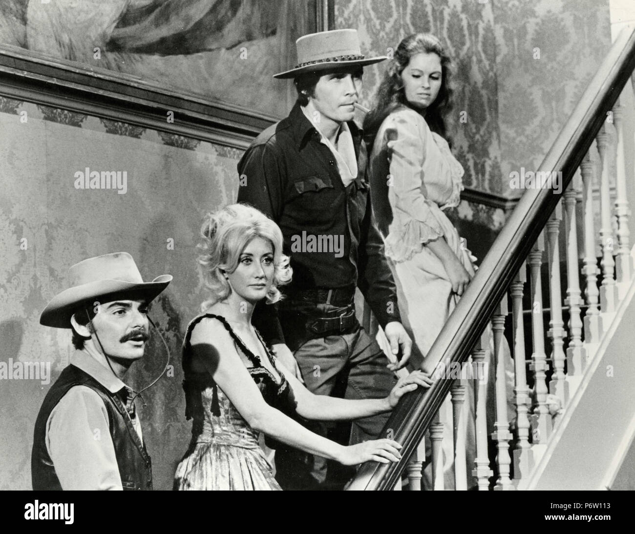 Richard Benjamin, Linda Gaye Scott and James Brolin in Westworld, USA 1973 Stock Photo