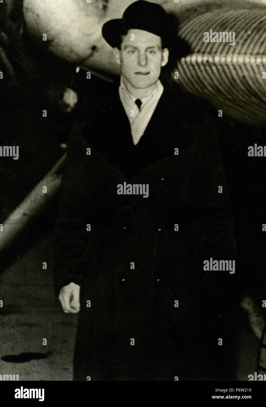 Swedish aviator Carl Backman near his airplane, 1939 Stock Photo Alamy