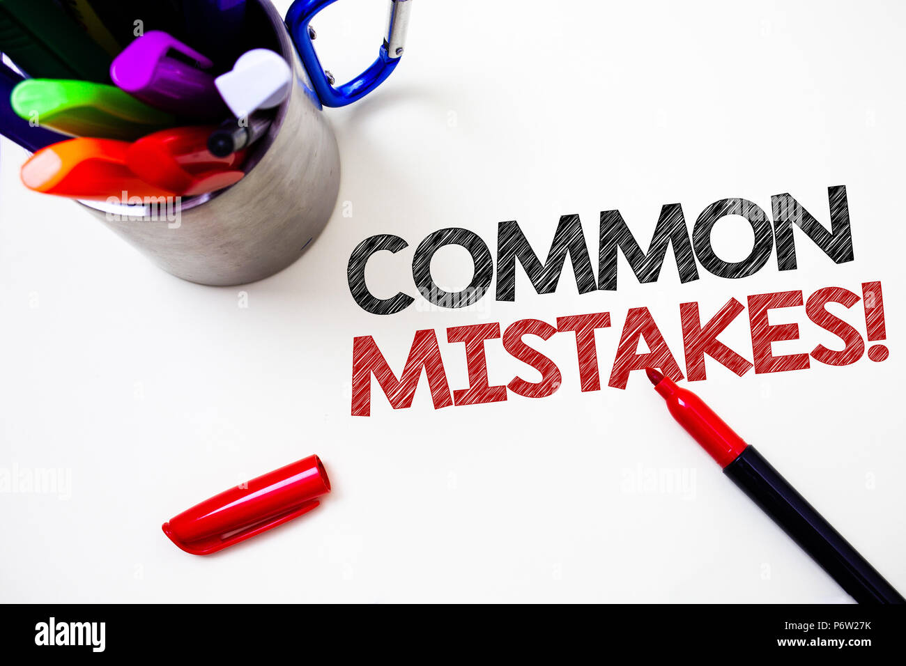 Catching Mistakes Text sign showing Common Mistakes Motivational Call. Conceptual photo ...