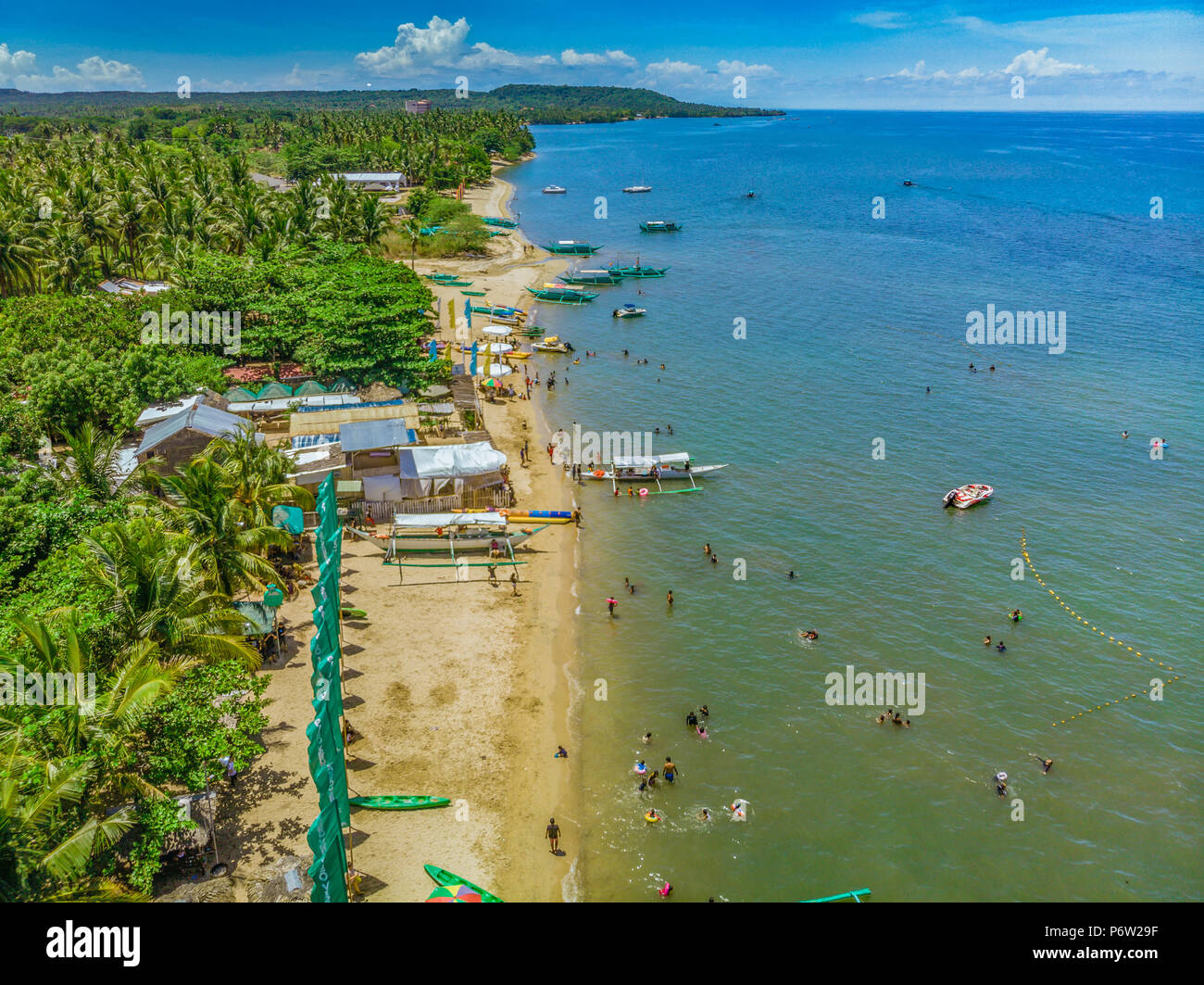 Coastline of Laiya, San Juan, Batangas, Philippines a short drive away from Manila Stock