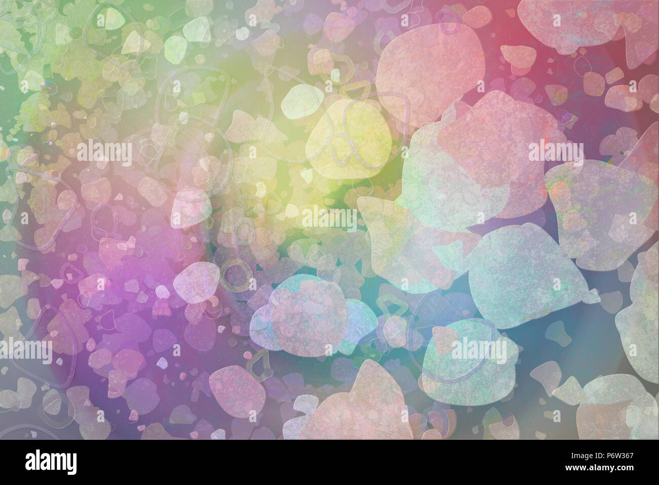 Grunge & rough. Color abstract pattern, generative blended messy shapes ...