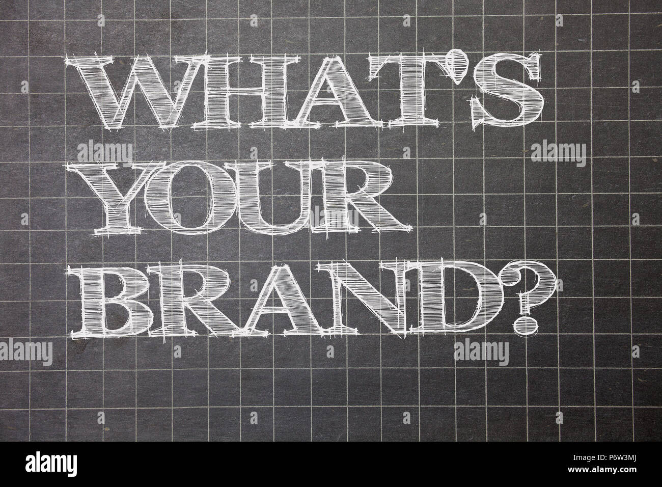 writing note showing what s your brand question business photo